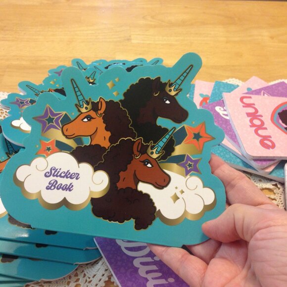 Christmas Stocking Stuffers bundle, stickers and notebooks, unicorns - Picture 2 of 8